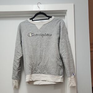Champion Gray and White Sweatshirt